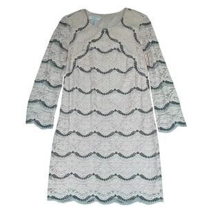 London‎ Times Dress Womens 8P Pink Lace Coquette Feminine Romantic Elegant Event